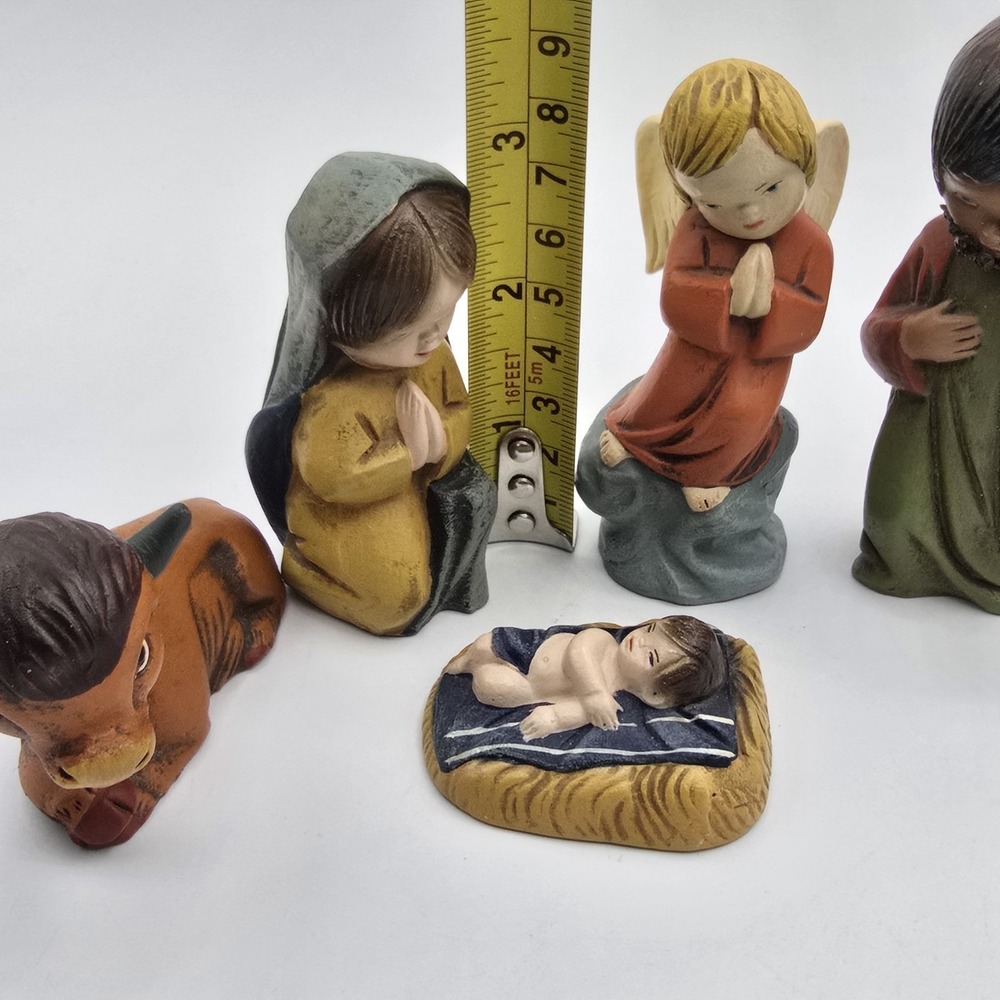 Vtg Nativity Set Ortigas Figures Red Clay Ceramic - Picture 9 of 12